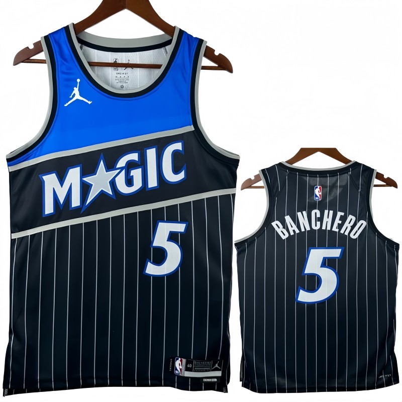 25-26 Magic BANCHERO #5 Black Top Quality Hot Pressing NBA Jersey (Trapeze Edition) 飞人版