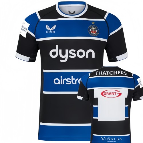 2025 Bath Home Blue Rugby Jersey (圆领)