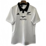 2025 New Zealand White Home Polo Rugby Jersey (有领)