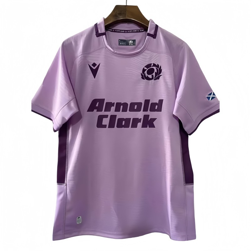 2025 Scotland Away Pink Rugby Jersey (圆领)