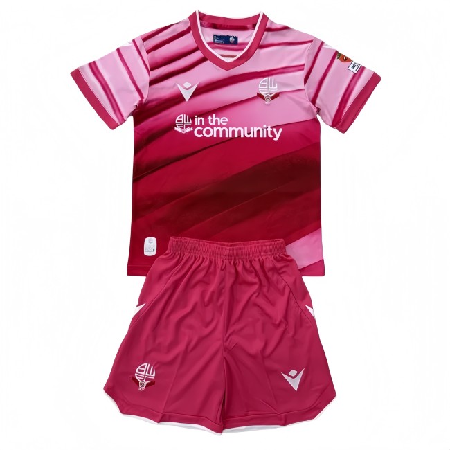 2025-26 Kids Bolton Wanderers Third away red Soccer Jersey