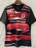 2025 Toulouse Red Black Rugby Jersey (圆领)