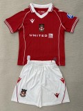 2025-26 KIDS Wrexham FC home red soccer jersey
