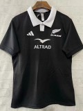2025 New Zealand Black Away Polo Rugby Jersey (有领)