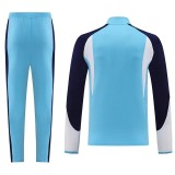 2025 NK Lake blue Half Pull Tracksuit