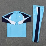 2025 NK Lake blue Half Pull Tracksuit
