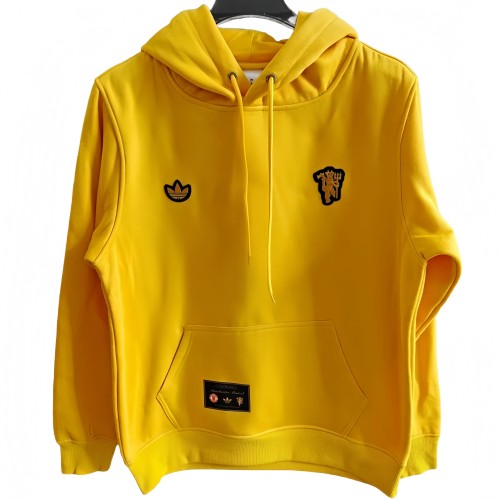 2025-26 Mens Manchester United Yellow hoody Hoodie Jersey