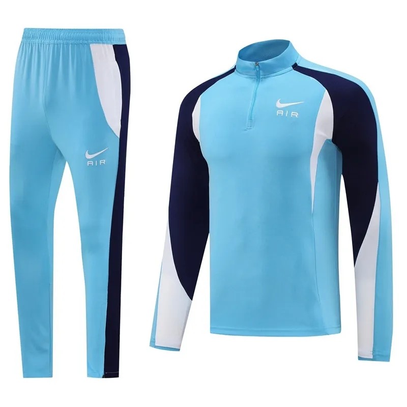 2025 NK Lake blue Half Pull Tracksuit