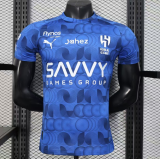 2025-26 Mens Al-Hilal pre-match blue Player version soccer jersey