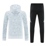 2025-26 Mens Real Madrid gray white Hoodie Tracksuit