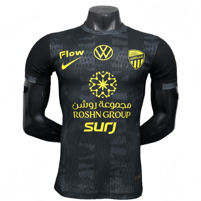 2025-26 Mens Ittihad third away black  Player version soccer jersey