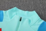 2025-26 Mens Flamengo sky blue Half Pull  Tracksuit