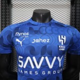 2025-26 Mens Al-Hilal pre-match blue Player version soccer jersey