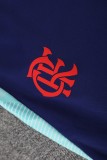 2025-26 Mens Flamengo sky blue Half Pull  Tracksuit
