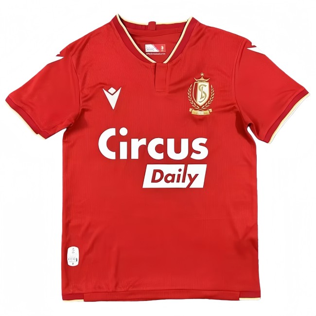 2025-26 Mens  Standard Liege Home red Fans Soccer Jersey