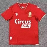 2025-26 Mens  Standard Liege Home red Fans Soccer Jersey