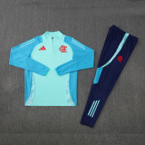 2025-26 Mens Flamengo sky blue Half Pull  Tracksuit