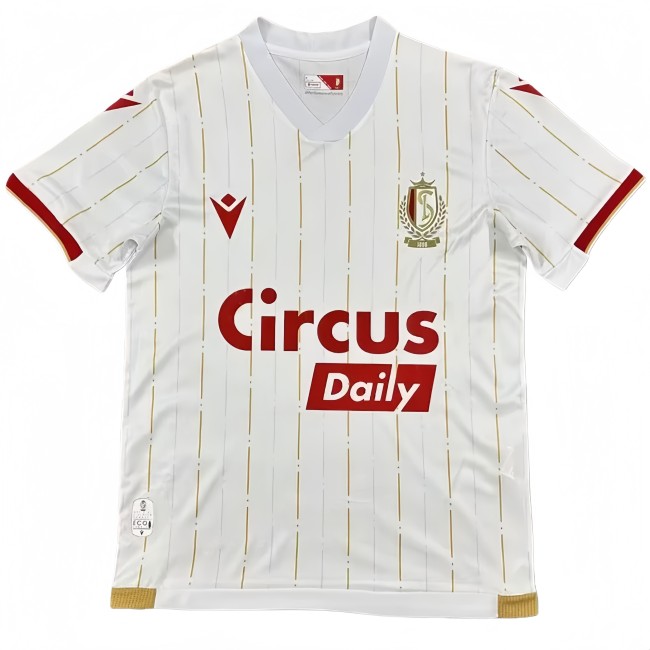 2025-26 Mens  Standard Liege away white Fans Soccer Jersey