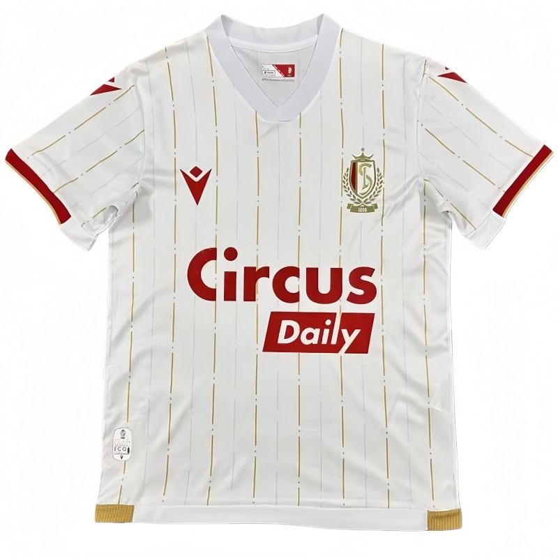 2025-26 Mens  Standard Liege away white Fans Soccer Jersey