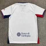 2025-26 Mens Cagliari Away white Fans Soccer Jersey