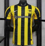 2025-26 Mens Ittihad home yellow  Player version soccer jersey