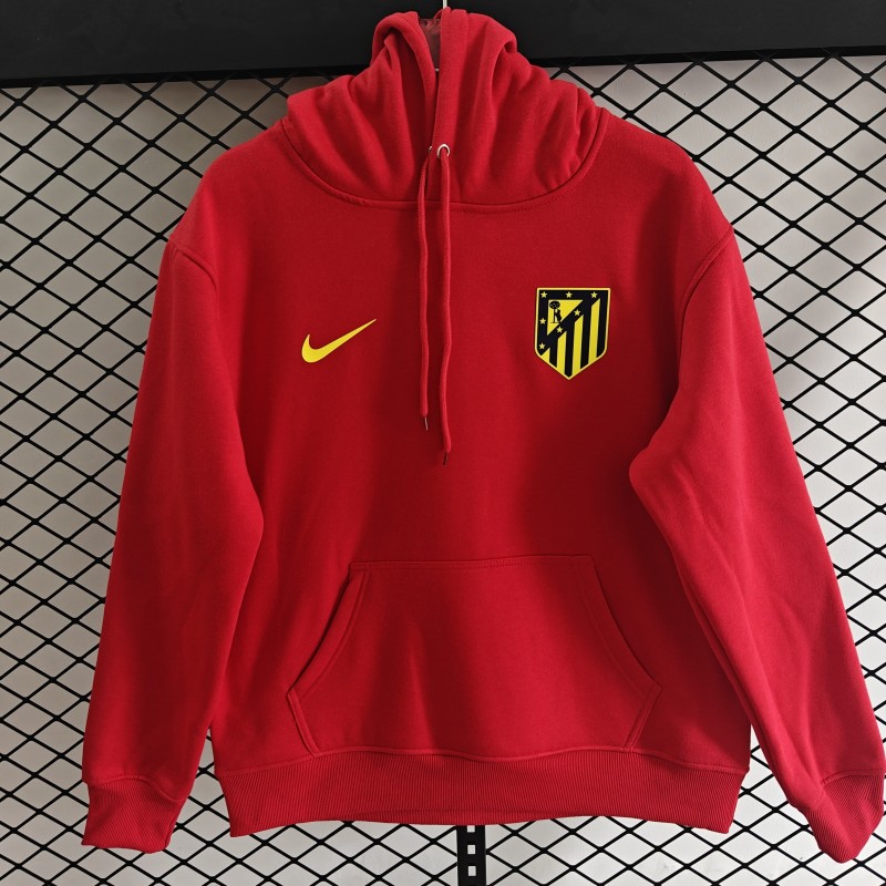 2025-26 Mens Atletico Madrid red hoody Hoodie Jersey