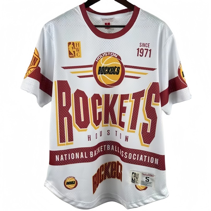 2026 ROCKETS White Retro High Quality Casual T-Shirt #MN