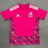 2026-27 Mens Mexico Pink Red Goalkeeper  Fans Soccer Jersey