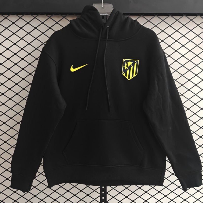 2025-26 Mens Atletico Madrid black hoody Hoodie Jersey