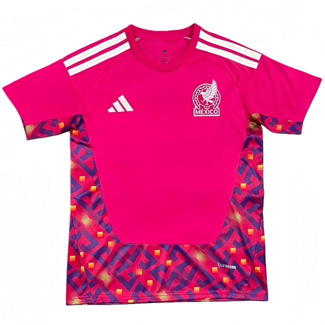 2026-27 Mens Mexico Pink Red Goalkeeper  Fans Soccer Jersey
