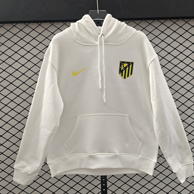 2025-26 Mens Atletico Madrid white hoody Hoodie Jersey