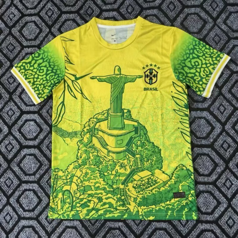 2025-26 Mens Brazil green Special Edition soccer jersey