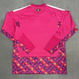 2026-27 Mens Mexico Pink Red Goalkeeper  Long Sleeve Soccer Jersey
