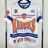 2026 KNICKS White Retro High Quality Casual T-Shirt #MN