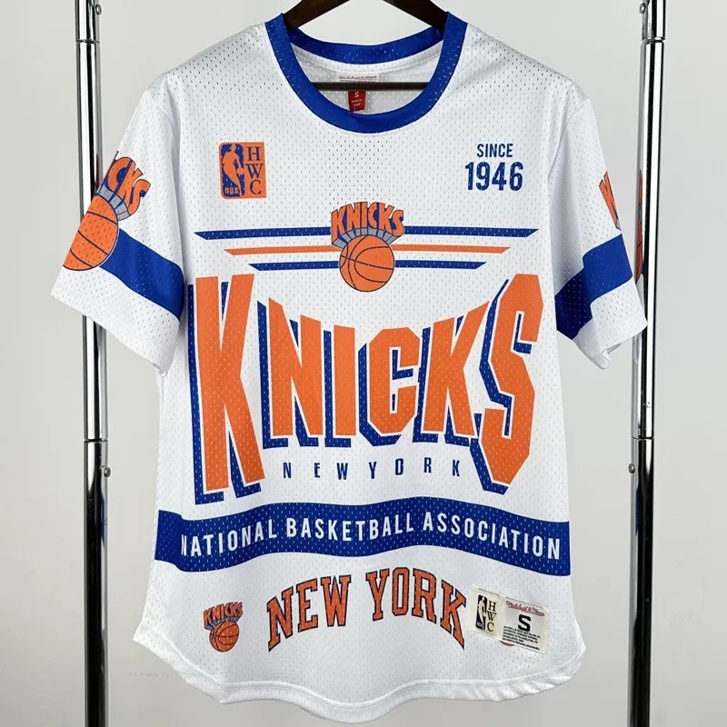 2026 KNICKS White Retro High Quality Casual T-Shirt #MN