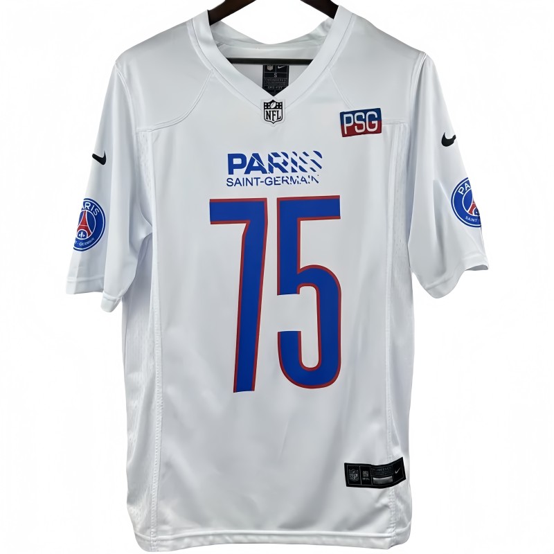 2025-26 Mens PSG Paris #75 Casual Edition White NFL Jersey