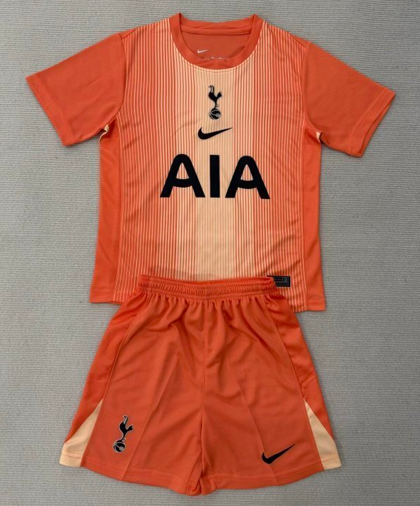 2025-26 Kids Tottenham Hotspur Goalkeeper orange soccer Jersey