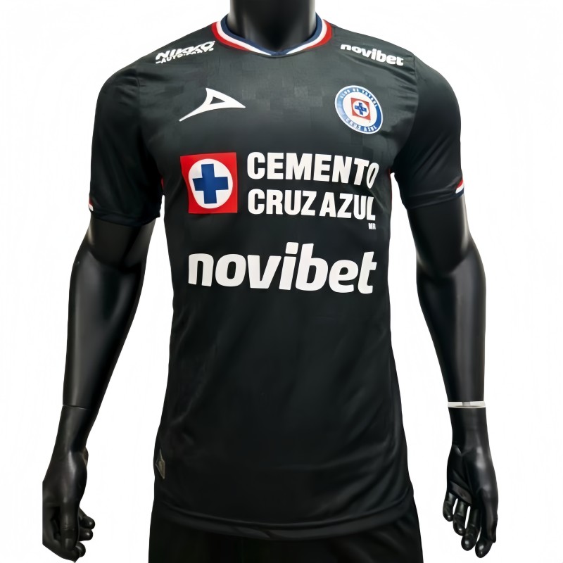 2025-26 Mens Cruz Azul Third away black Player version soccer Jersey
