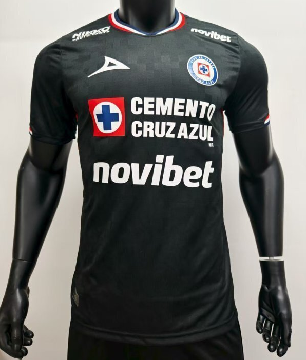 2025-26 Mens Cruz Azul Third away black Player version soccer Jersey