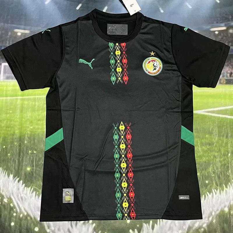 2025-26 Mens Senegal Black Training clothes Soccer Jersey
