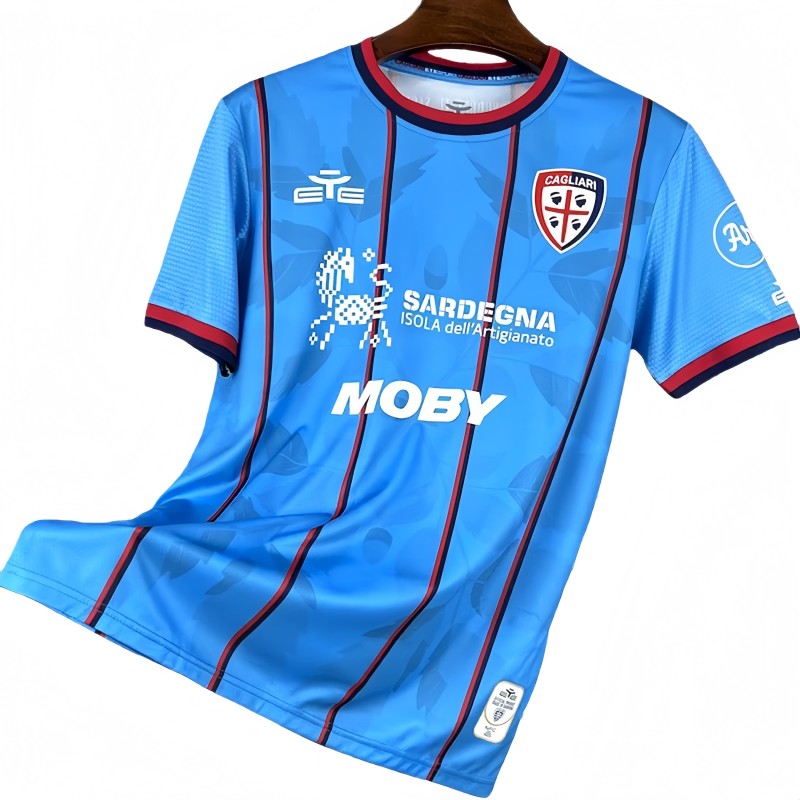 2025-26 Mens Cagliari Third Away blue Fans Soccer Jersey
