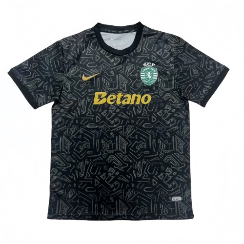 2025-26 Mens Sporting Lisbon Special Edition black soccer Jersey