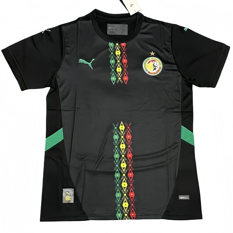 2025-26 Mens Senegal Black Training clothes Soccer Jersey