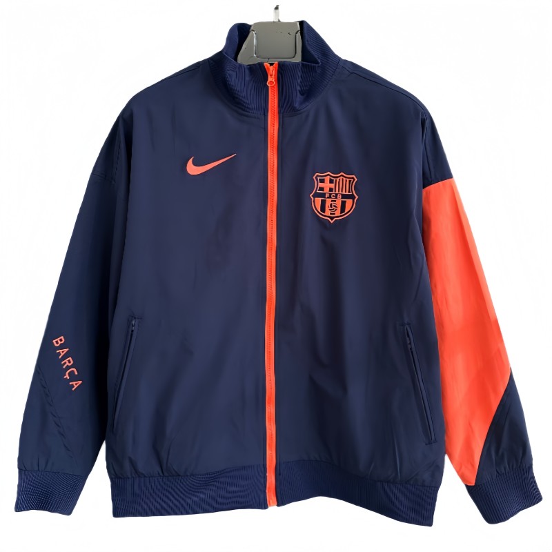 2025-26  Mens Barcelona Royal Blue Orange  Windbreaker