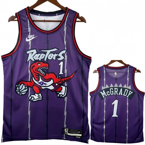 25-26 Raptors McGRADY #1 Purple Retro Top Quality Hot Pressing NBA Jersey