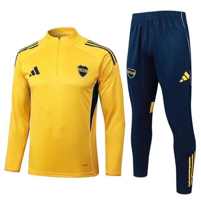 2025-26 Mens Boca Juniors Yellow Half Pull Tracksuit