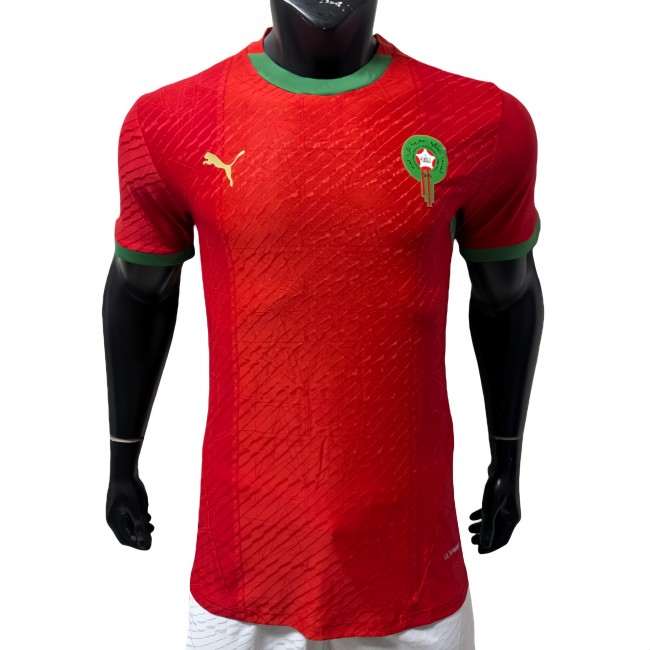Player version Mens Morocco home soccer Jersey 2526