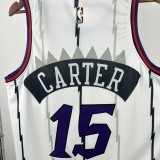 25-26 Raptors CARTER #15 White Retro Top Quality Hot Pressing NBA Jersey
