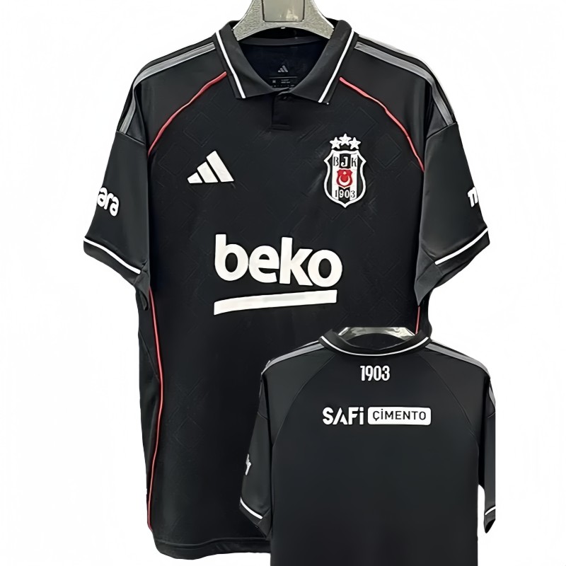 2025-26 Men's Besiktas Third away black soccer Jersey