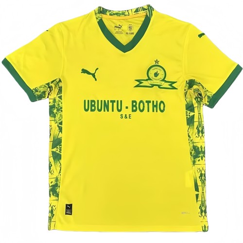 2025-26 Mens Mamelodi Sundowns Home yellow Fans Soccer Jersey